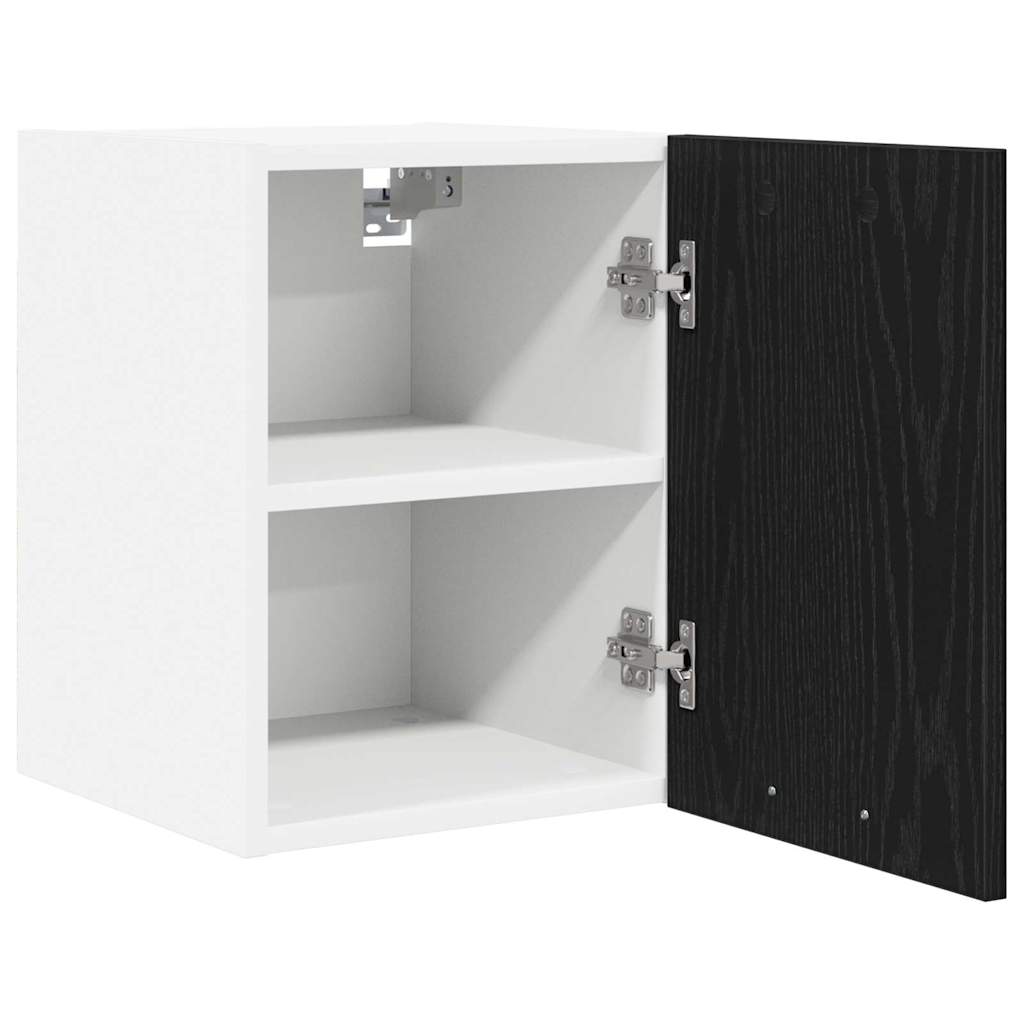 vidaXL Hängeschrank 2 pcs Schwarze Eiche und Weiß 30 x 31 x 40 cm
