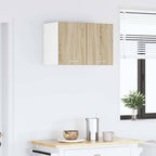 vidaXL Hängeschrank Riga 2 pcs Sonoma-Eiche und Weiß 30 x 31 x 40 cm