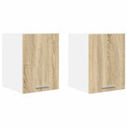 vidaXL Hängeschrank Riga 2 pcs Sonoma-Eiche und Weiß 30 x 31 x 40 cm