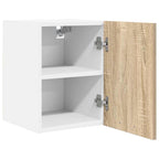 vidaXL Hängeschrank Riga 2 pcs Sonoma-Eiche und Weiß 30 x 31 x 40 cm
