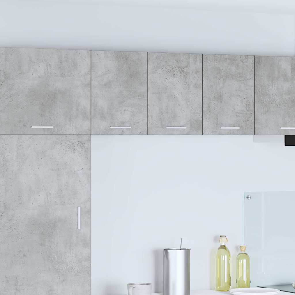 vidaXL Hängeschrank mit Tür 2 pcs Betongrau und Weiß 30 x 31 x 40 cm