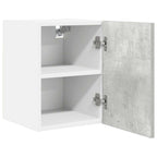 vidaXL Hängeschrank mit Tür 2 pcs Betongrau und Weiß 30 x 31 x 40 cm