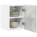 vidaXL Hängeschrank mit Tür 2 pcs Betongrau und Weiß 30 x 31 x 40 cm