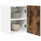 vidaXL Hängeschrank mit Tür Geräucherte Eiche und Weiß 30 x 31 x 40 cm