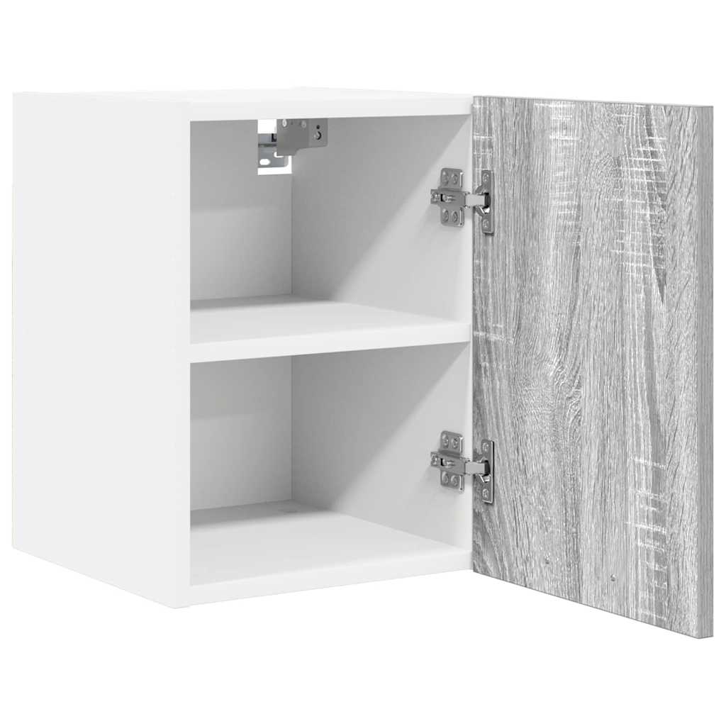 vidaXL Hängeschrank Grau Sonoma und Weiß 30 x 31 x 40 cm Holzwerkstoff