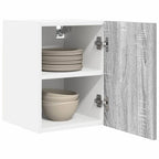 vidaXL Hängeschrank Grau Sonoma und Weiß 30 x 31 x 40 cm Holzwerkstoff