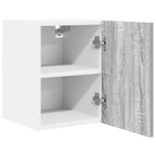 vidaXL Hängeschrank mit Tür 2 pcs Grau Sonoma und Weiß 30 x 31 x 40 cm