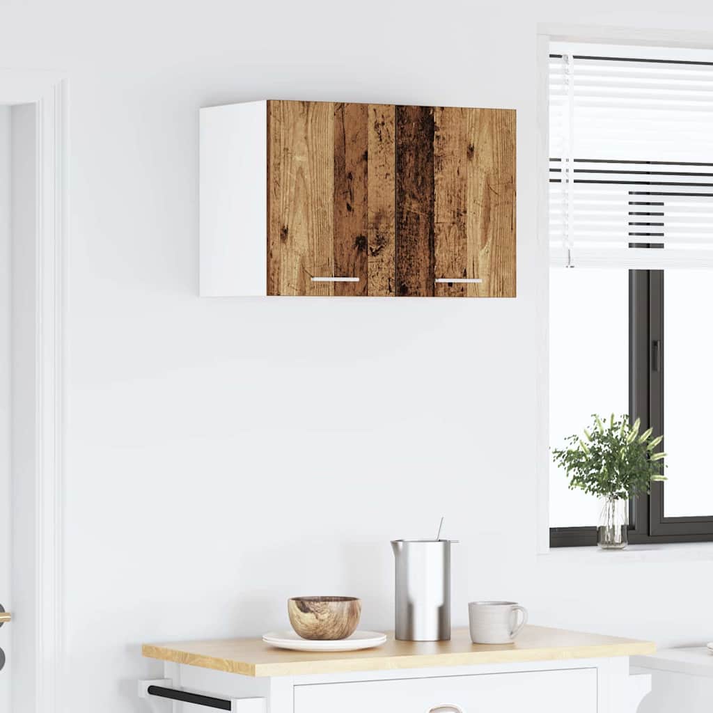 vidaXL Hängeschrank Altes Holz und Weiß 30 x 31 x 40 cm Holzwerkstoff