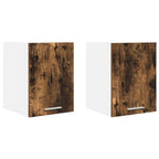 vidaXL Hängeschrank mit Tür 2 pcs Altes Holz und Weiß 30 x 31 x 40 cm