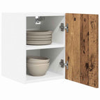 vidaXL Hängeschrank mit Tür 2 pcs Altes Holz und Weiß 30 x 31 x 40 cm