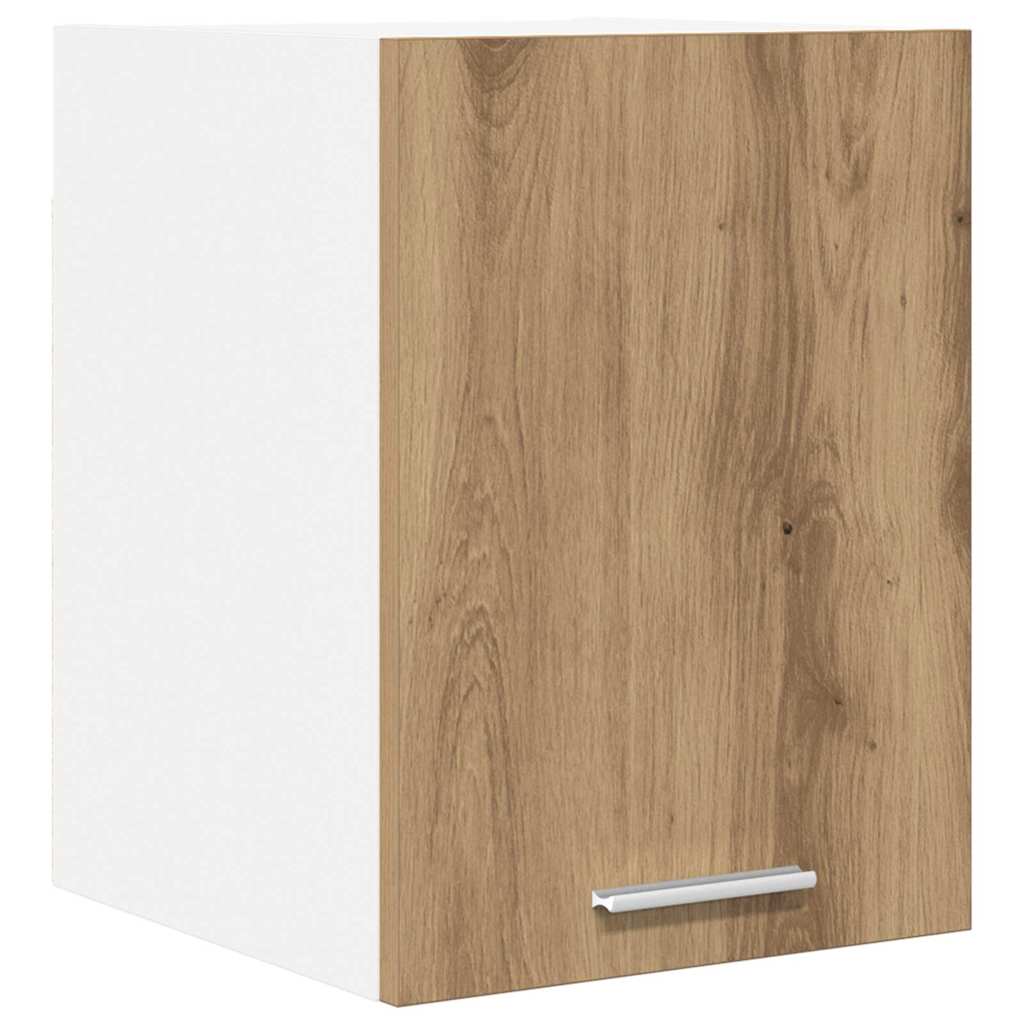 vidaXL Hängeschrank mit Tür Artisan-Eiche und Weiß 30 x 31 x 40 cm