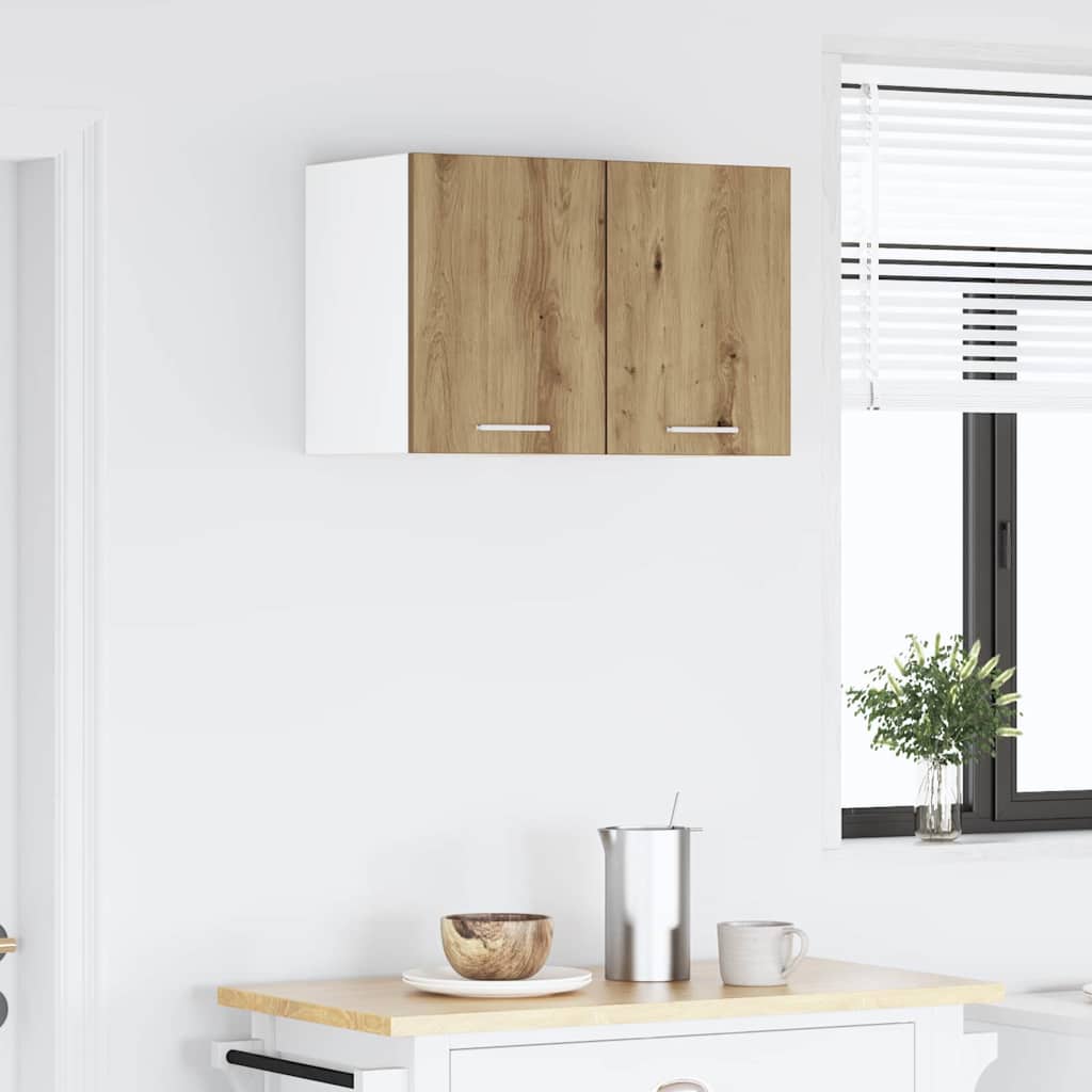 vidaXL Hängeschrank 2 pcs Artisan-Eiche und Weiß 30 x 31 x 40 cm