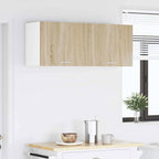 vidaXL Hängeschrank 2 pcs Sonoma-Eiche und Weiß 50 x 31 x 40 cm