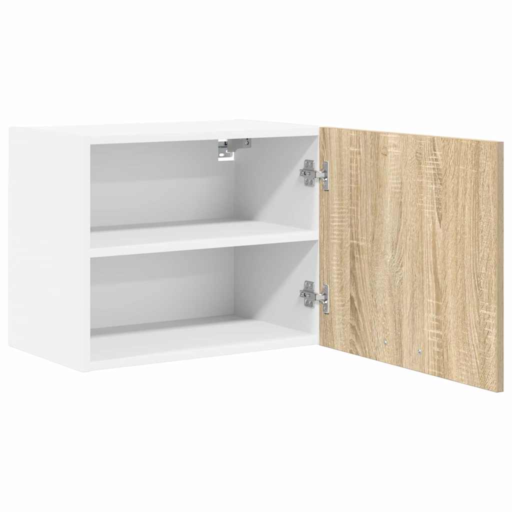 vidaXL Hängeschrank 2 pcs Sonoma-Eiche und Weiß 50 x 31 x 40 cm