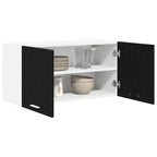 vidaXL Hängeschrank Schwarz Eichen-Optik 80 x 31 x 40 cm Holzwerkstoff