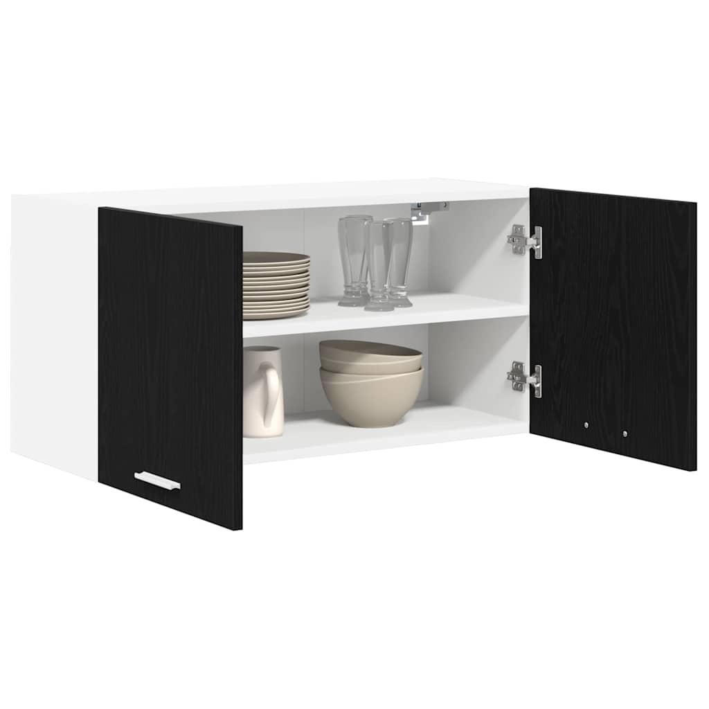 vidaXL Hängeschrank Schwarz Eichen-Optik 80 x 31 x 40 cm Holzwerkstoff