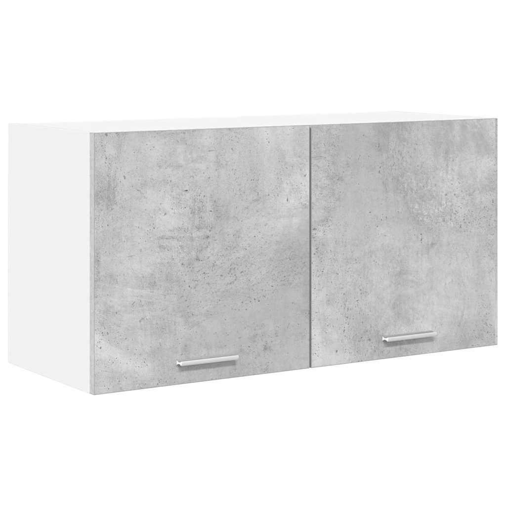 vidaXL Hängeschrank mit Tür Beton Grau 80 x 31 x 40 cm Holzwerkstoff
