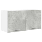 vidaXL Hängeschrank mit Tür Beton Grau 80 x 31 x 40 cm Holzwerkstoff