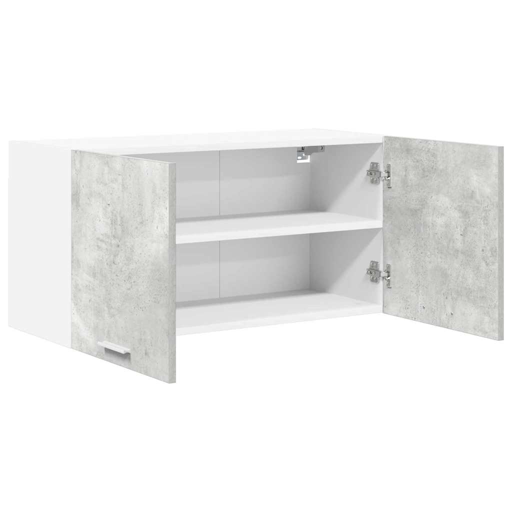 vidaXL Hängeschrank mit Tür Beton Grau 80 x 31 x 40 cm Holzwerkstoff