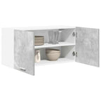 vidaXL Hängeschrank mit Tür Beton Grau 80 x 31 x 40 cm Holzwerkstoff
