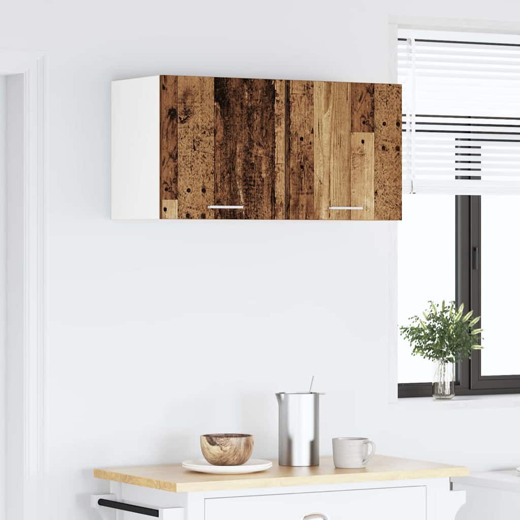 vidaXL Hängeschrank mit Speicher Altholz 80 x 31 x 40 cm Holzwerkstoff