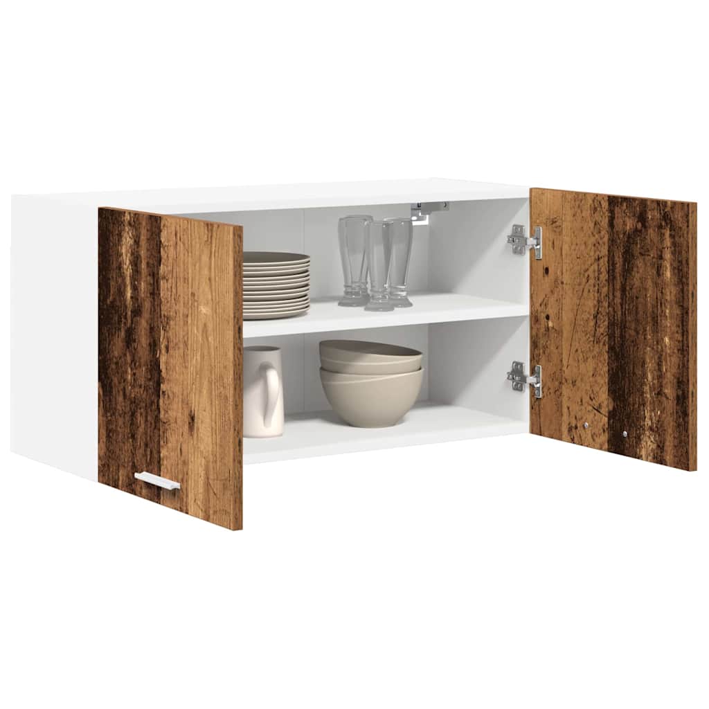 vidaXL Hängeschrank mit Speicher Altholz 80 x 31 x 40 cm Holzwerkstoff