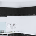 vidaXL Hängeschrank Schwarze Eiche und Weiß 57 x 57 x 40 cm