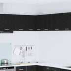 vidaXL Hängeschrank Schwarze Eiche und Weiß 57 x 57 x 40 cm