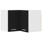 vidaXL Hängeschrank Schwarze Eiche und Weiß 57 x 57 x 40 cm