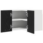 vidaXL Hängeschrank Schwarze Eiche und Weiß 57 x 57 x 40 cm