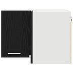 vidaXL Hängeschrank Schwarze Eiche und Weiß 57 x 57 x 40 cm