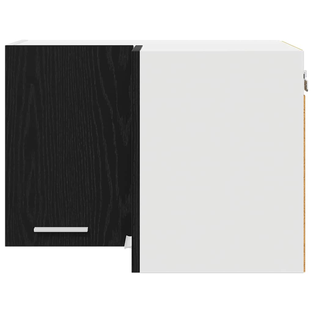 vidaXL Hängeschrank Schwarze Eiche und Weiß 57 x 57 x 40 cm