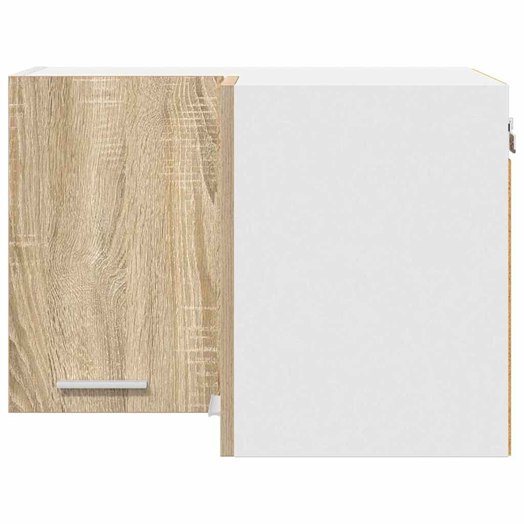 vidaXL Hängeschrank Sonoma-Eiche und Weiß 57 x 57 x 40 cm