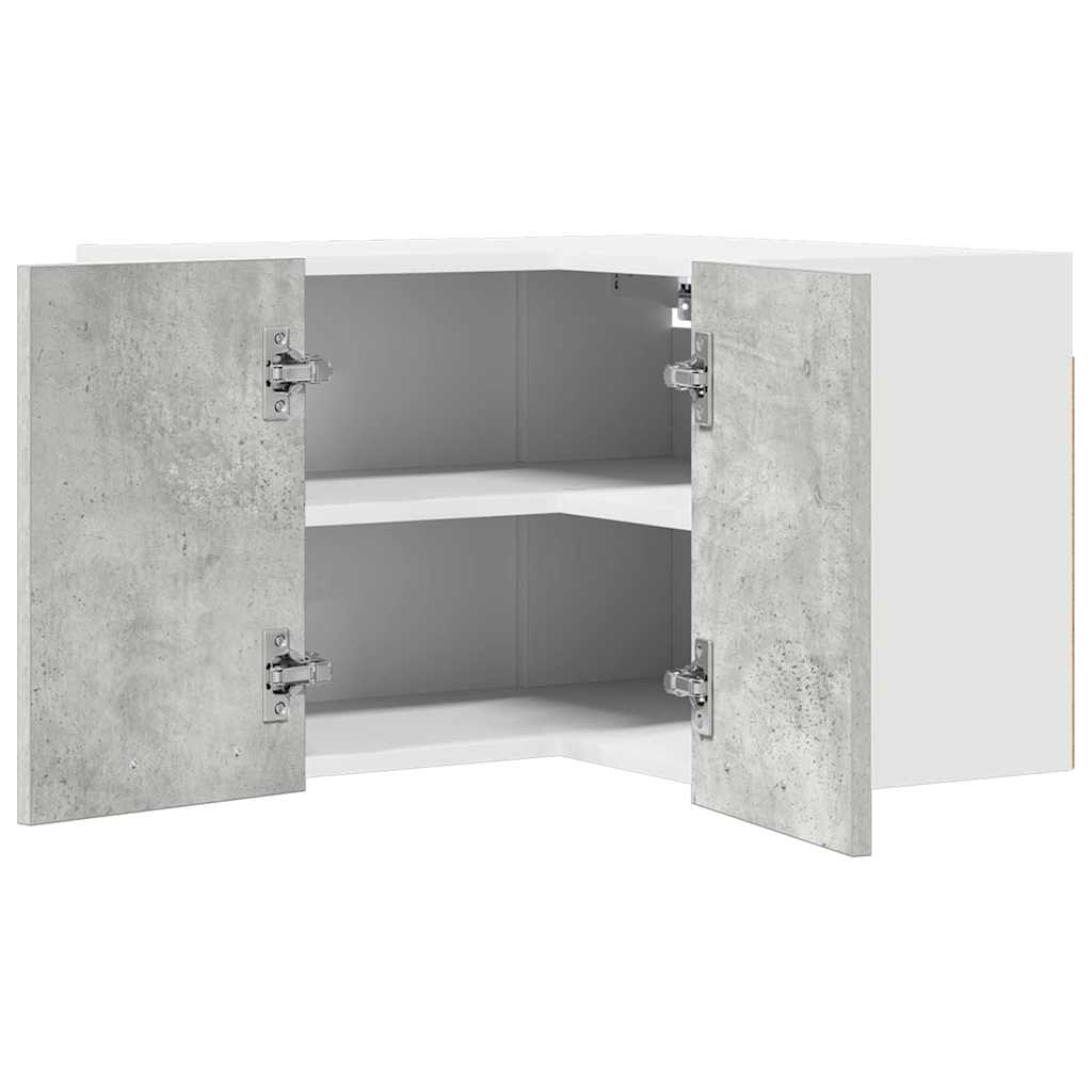 vidaXL Hängeschrank Betongrau und Weiß 57 x 57 x 40 cm Holzwerkstoff