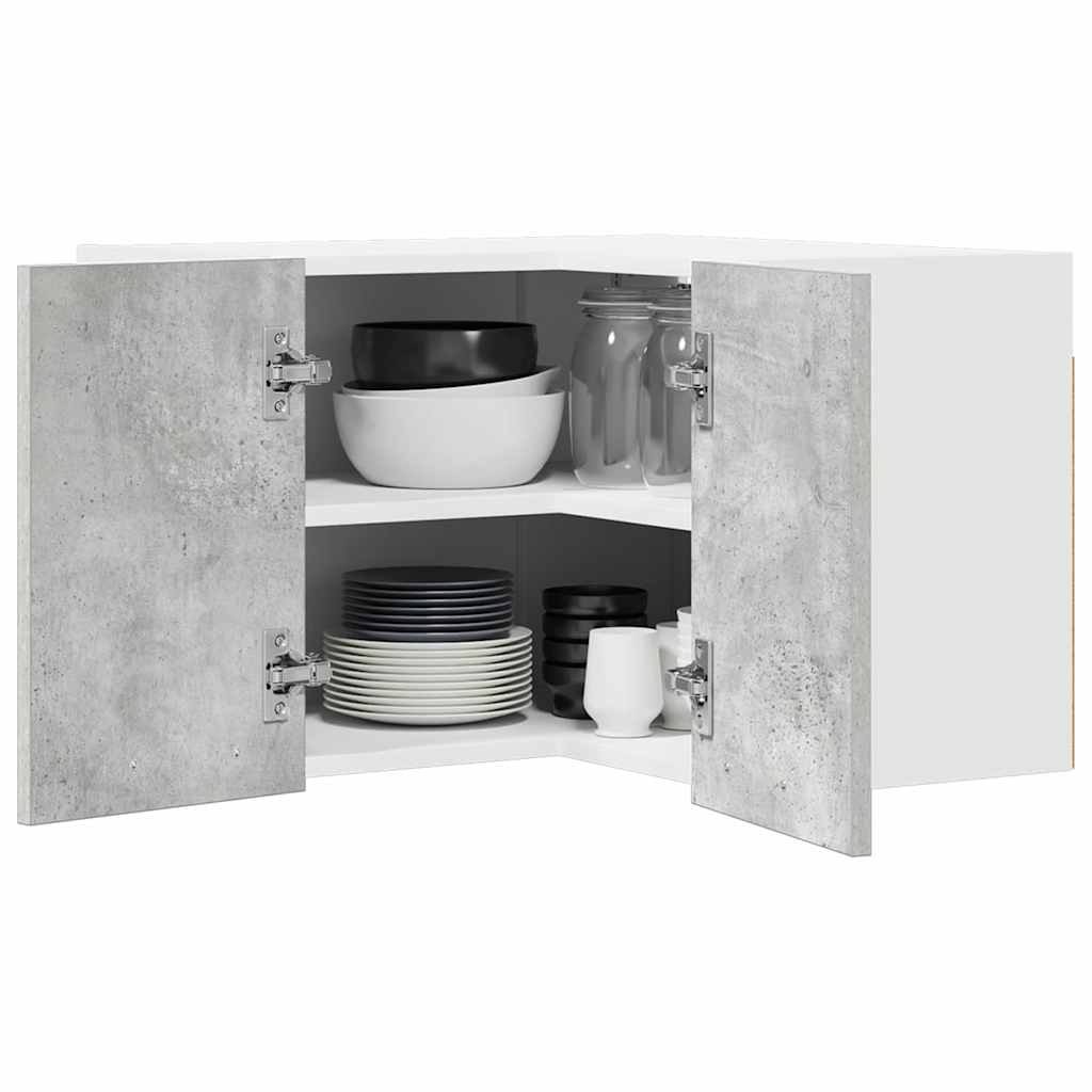 vidaXL Hängeschrank Betongrau und Weiß 57 x 57 x 40 cm Holzwerkstoff