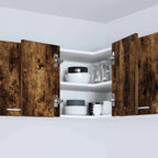 vidaXL Hängeschrank Geräucherte Eiche und Weiß 57 x 57 x 40 cm