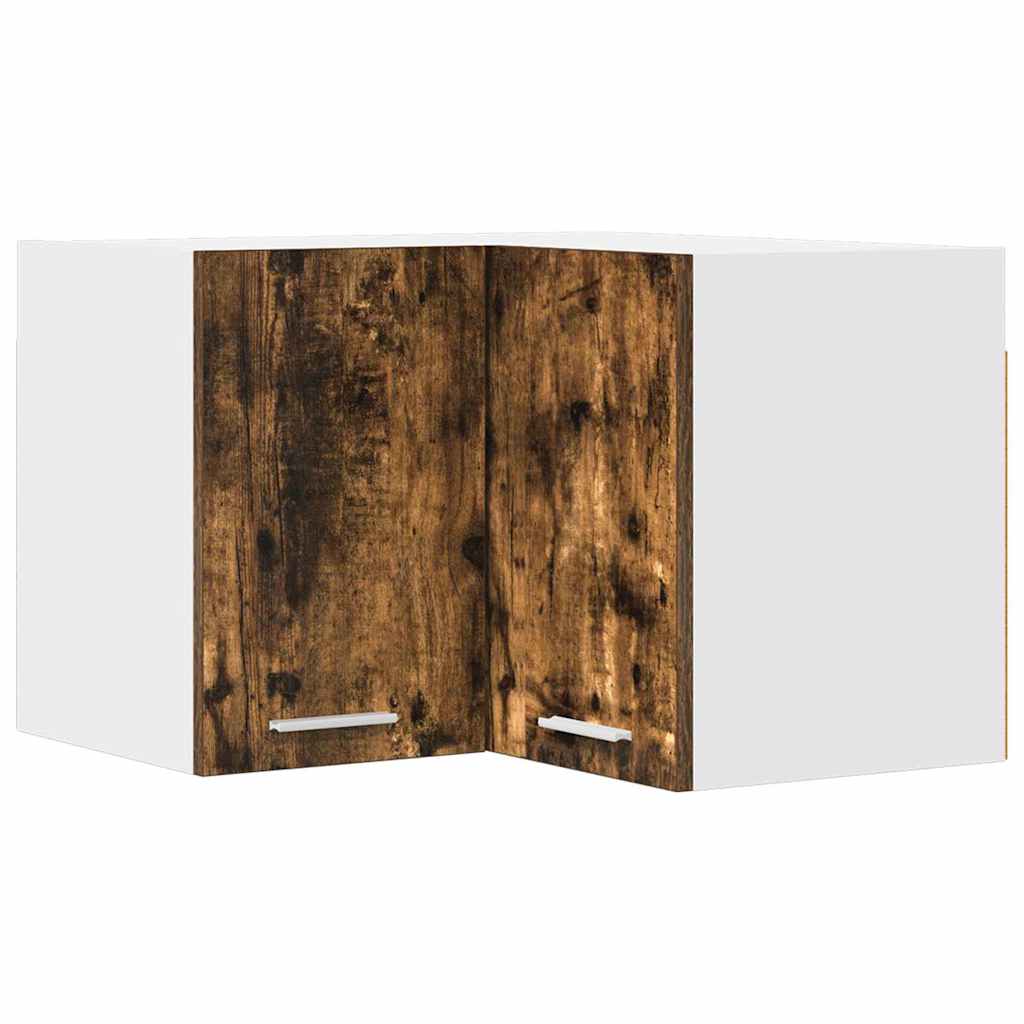 vidaXL Hängeschrank Geräucherte Eiche und Weiß 57 x 57 x 40 cm