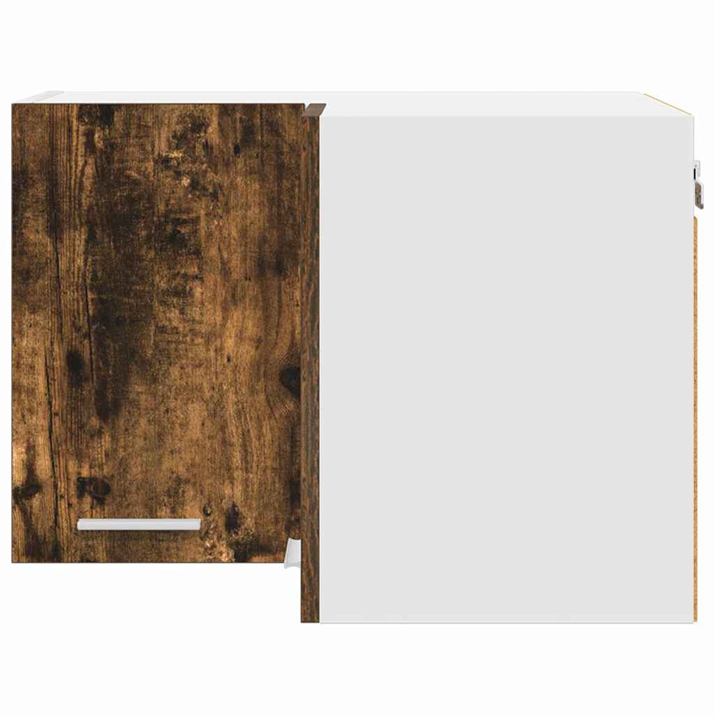 vidaXL Hängeschrank Geräucherte Eiche und Weiß 57 x 57 x 40 cm
