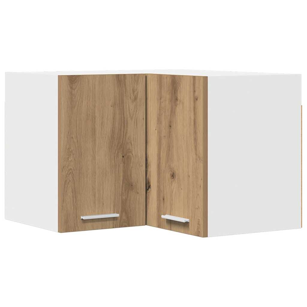 vidaXL Hängeschrank Artisan-Eiche und Weiß 57 x 57 x 40 cm