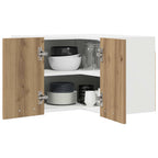 vidaXL Hängeschrank Artisan-Eiche und Weiß 57 x 57 x 40 cm