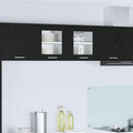 vidaXL Hängeschrank mit Tür 2 pcs Schwarz Eichen-Optik 40 x 31 x 40 cm