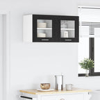 vidaXL Hängeschrank mit Tür 2 pcs Schwarz Eichen-Optik 40 x 31 x 40 cm