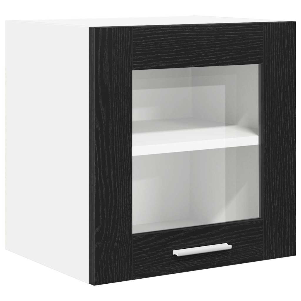 vidaXL Hängeschrank mit Tür 2 pcs Schwarz Eichen-Optik 40 x 31 x 40 cm