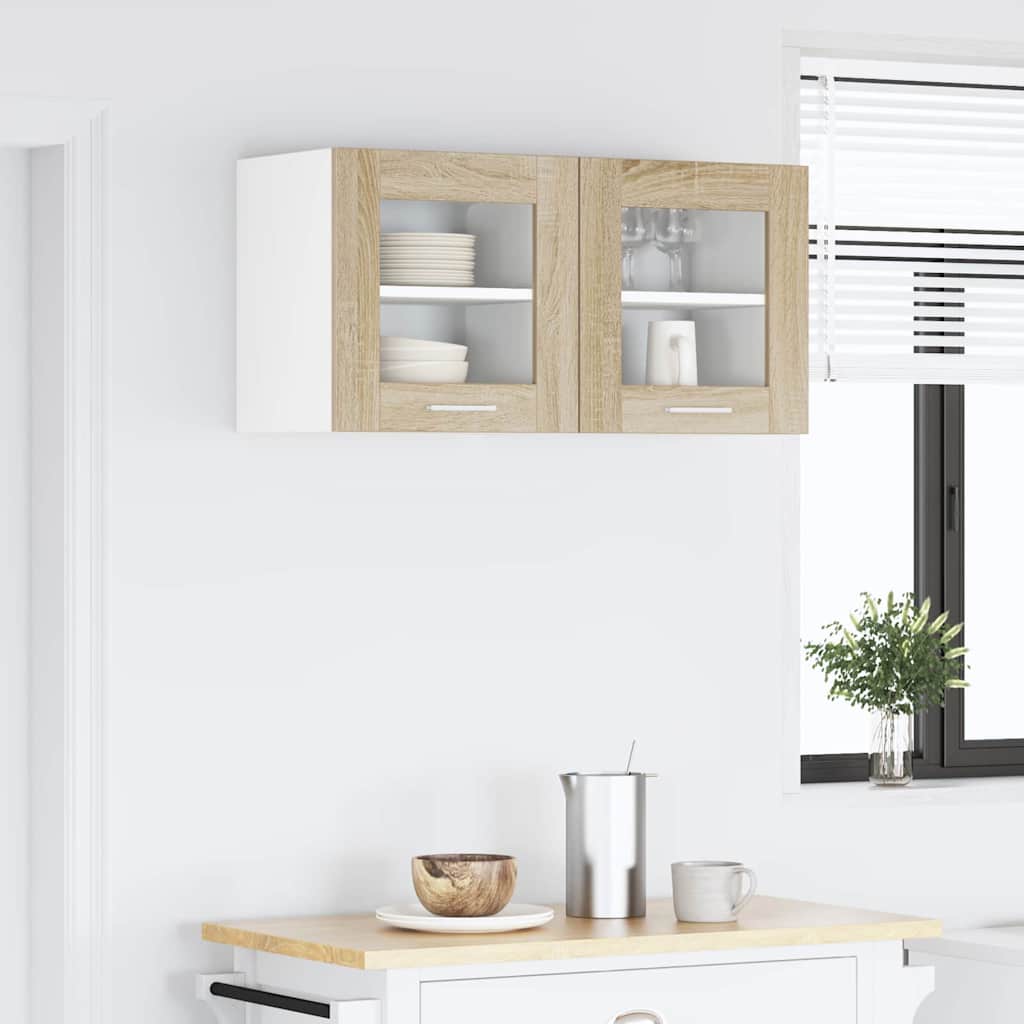 vidaXL Hängeschrank 2 pcs Sonoma-Eiche 40 x 31 x 40 cm Holzwerkstoff