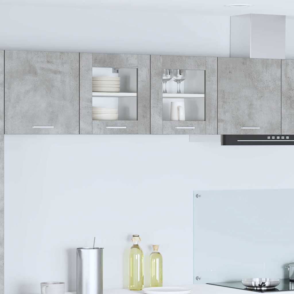 vidaXL Hängeschrank mit Speicher Riga 2 pcs Beton Grau 40 x 31 x 40 cm