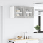 vidaXL Hängeschrank mit Speicher Riga 2 pcs Beton Grau 40 x 31 x 40 cm