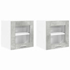 vidaXL Hängeschrank mit Speicher Riga 2 pcs Beton Grau 40 x 31 x 40 cm