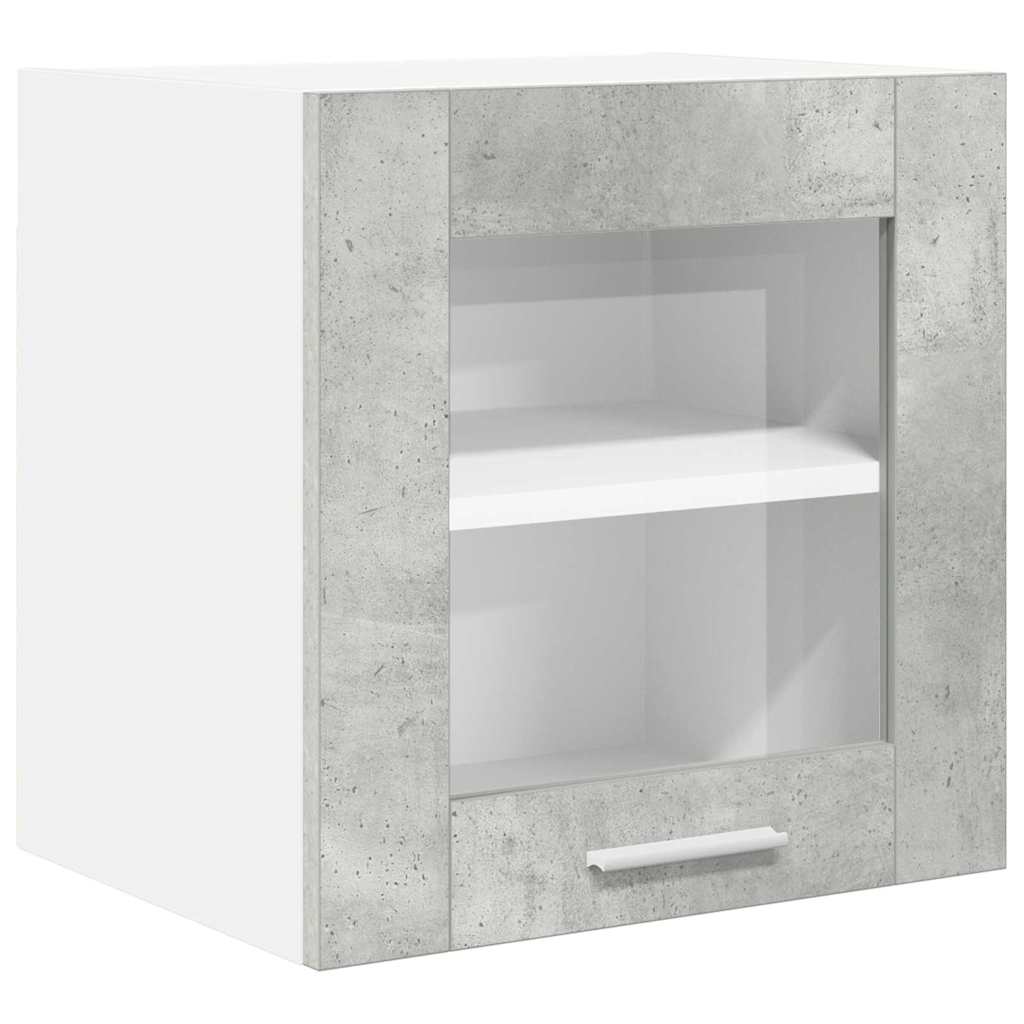 vidaXL Hängeschrank mit Speicher Riga 2 pcs Beton Grau 40 x 31 x 40 cm