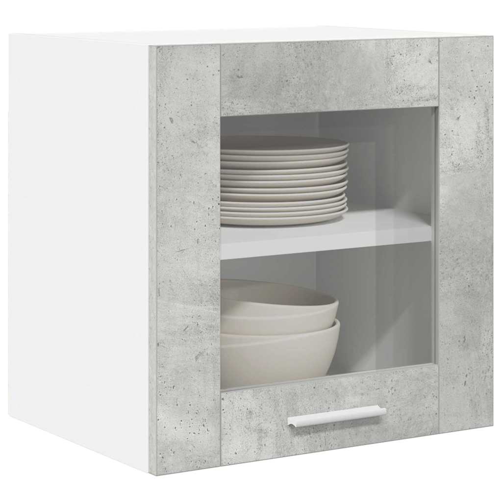 vidaXL Hängeschrank mit Speicher Riga 2 pcs Beton Grau 40 x 31 x 40 cm