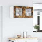 vidaXL Hängeschrank mit Tür 2 pcs Geräucherte Eiche 40 x 31 x 40 cm